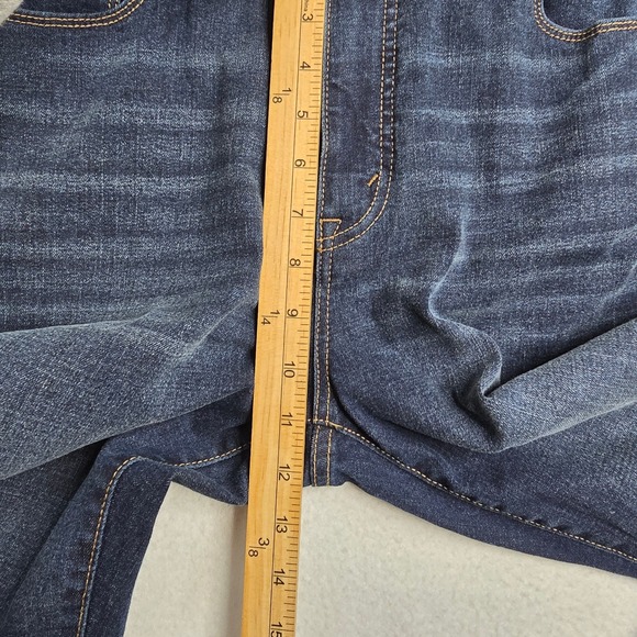 RM Rebecca Minkoff Women's Dark Wash Denim Embellished Flare Jeans Size 8 - Picture 8 of 13